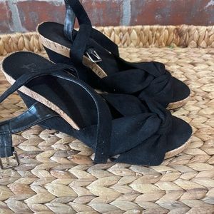 Black Wedge Heel